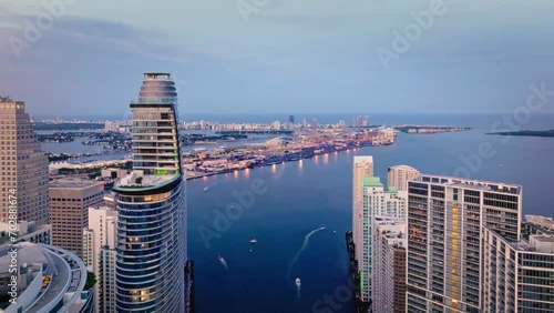 Wallpaper Mural aerial view downtown Miami Brickell Torontodigital.ca