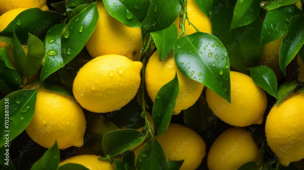 Background with lemons