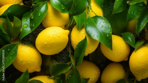 Background with lemons