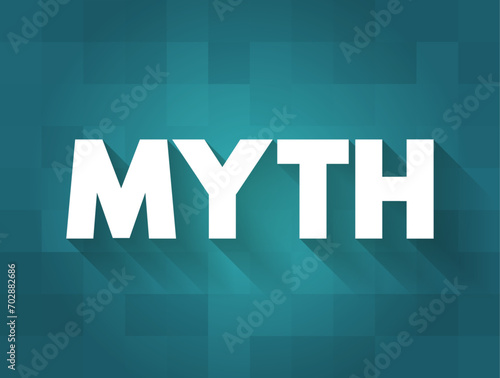 Myth is a folklore genre consisting of narratives that play a fundamental role in a society, text concept background