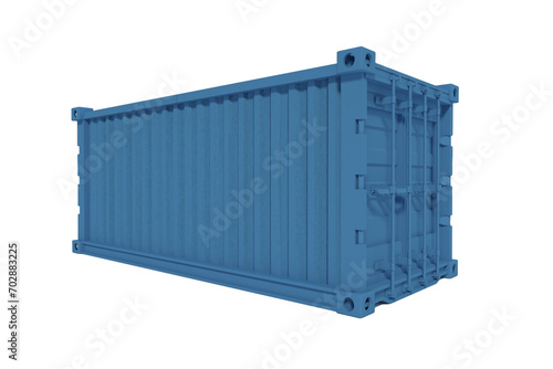 Cargo container isolated on transparent background, For logistics and sea transportation, 3d Illustration, 3d rendering