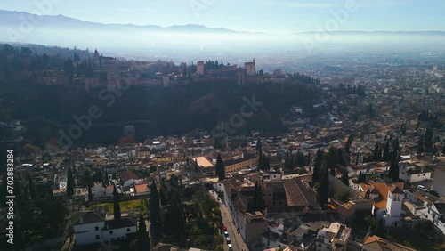 Aerial View Of Granada In Spain