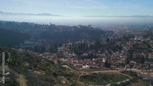 Aerial View Of La Alhambra In Andalucia