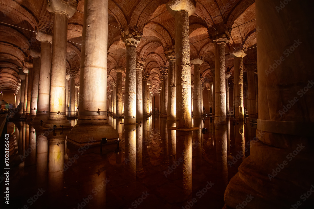 Obraz premium One of the most famous tourist places in Istanbul. Basilica Cistern.