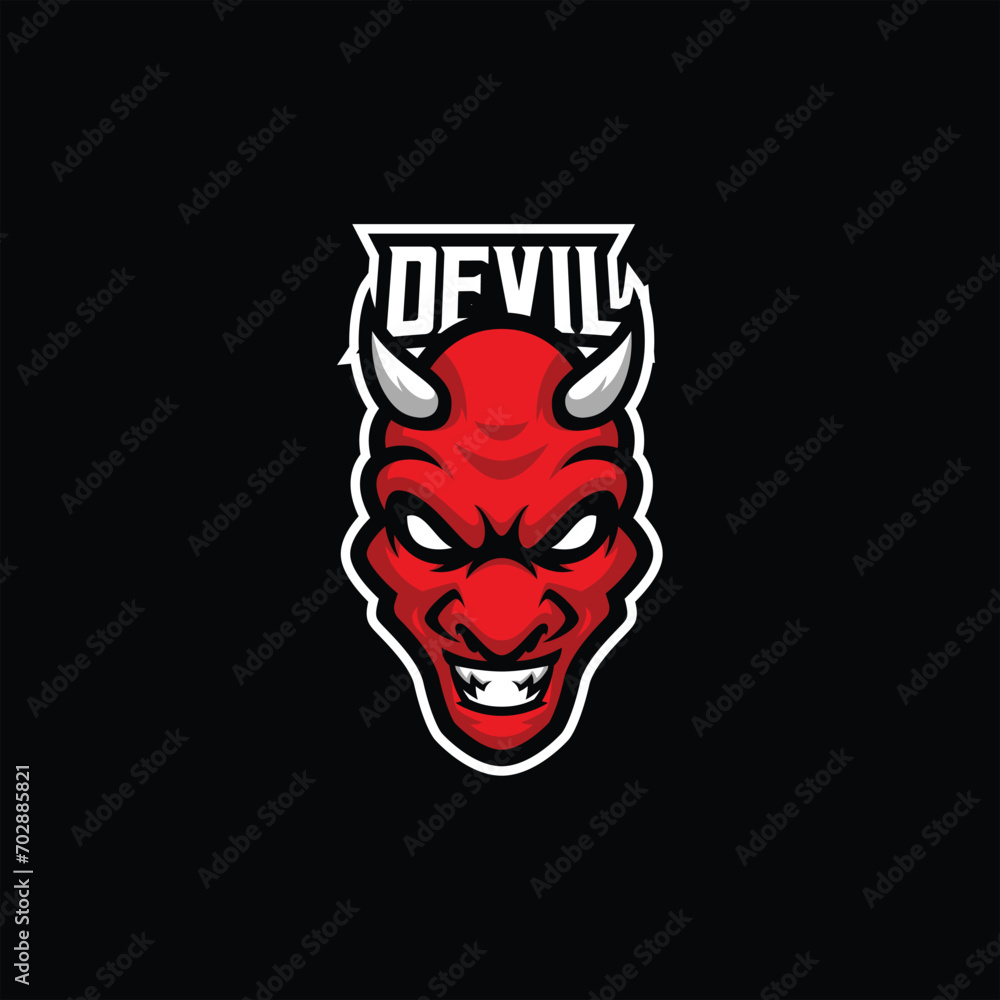 devil esport mascot design logo