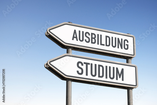 Obraz na płótnie Ausbildung, Studium, Wegweiser