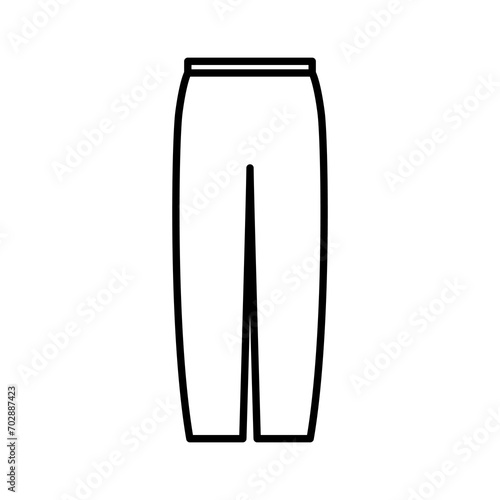 long pants line logo icon vector image