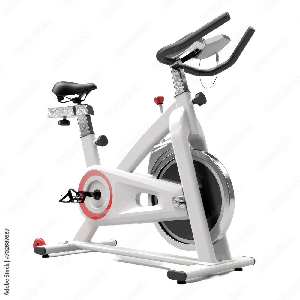 Stationary bike isolated on white or transparent background Stationary bike isolated on white or transparent background