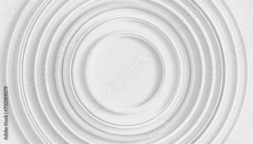 concentric random rotated white ring or circle segments cut out background wallpaper banner flat lay top view from above photo