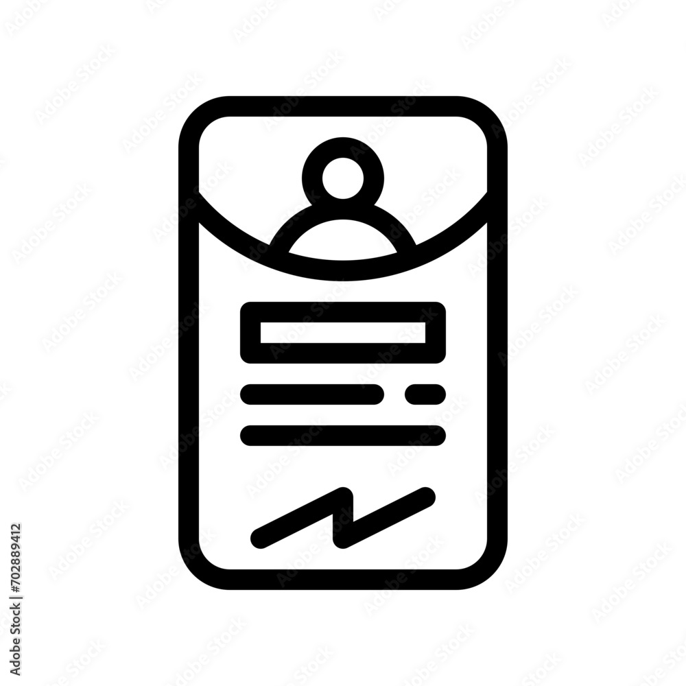 id card line icon id card line icon