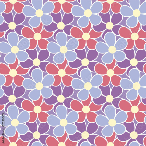 Floral pattern seamless shape design simple. Design for print cloth, wallpaper, textile fabric, wrapping, booklet, scratch book. 