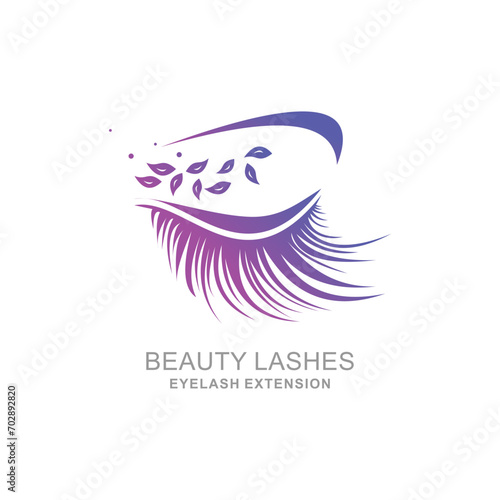 Beauty lashes logo design for women fashion with creative concept