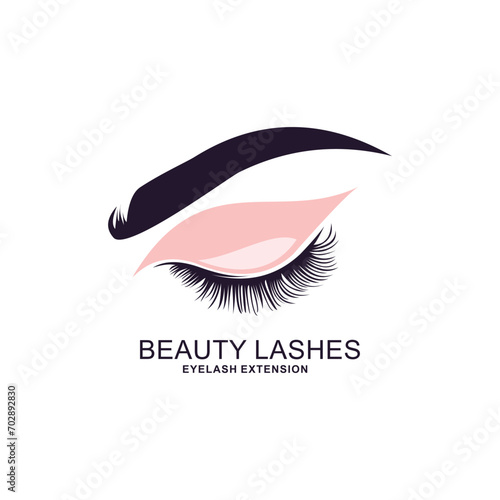 Beauty lashes logo design for women fashion with creative concept