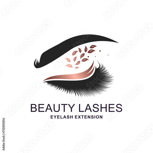 Beauty lashes logo design for women fashion with creative concept