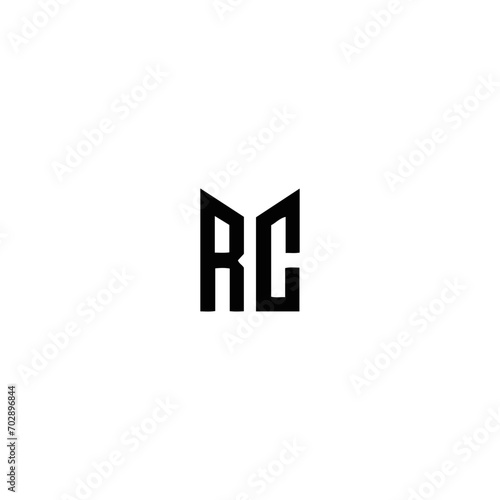 RC logo. RC set , R C design. White RC letter. RC, R C letter logo design. Initial letter RC letter logo set, linked circle uppercase monogram logo. R C letter logo vector design. 