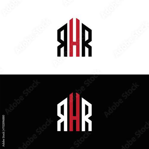 RHR logo. RHR set , R H R design. White RHR letter. RHR, R H R letter logo design. Initial letter RHR letter logo set, linked circle uppercase monogram logo. R H R letter logo vector design.	
 photo