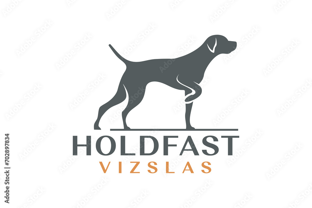 Vector concept dog logo design for dog walking, training or dog related business