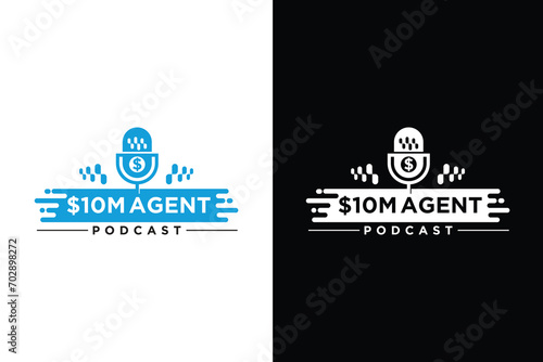 podcast logo design. Vector illustration. Podcast logo design. podcast icon, logo design template