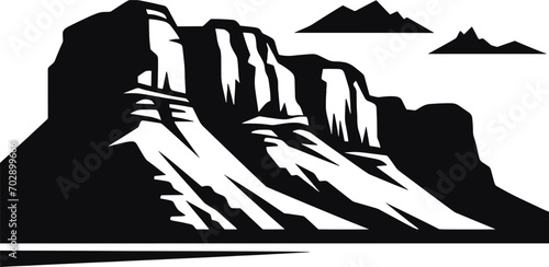 Grand Canyon vector logo. Vector and illustration. AI generated illustration.