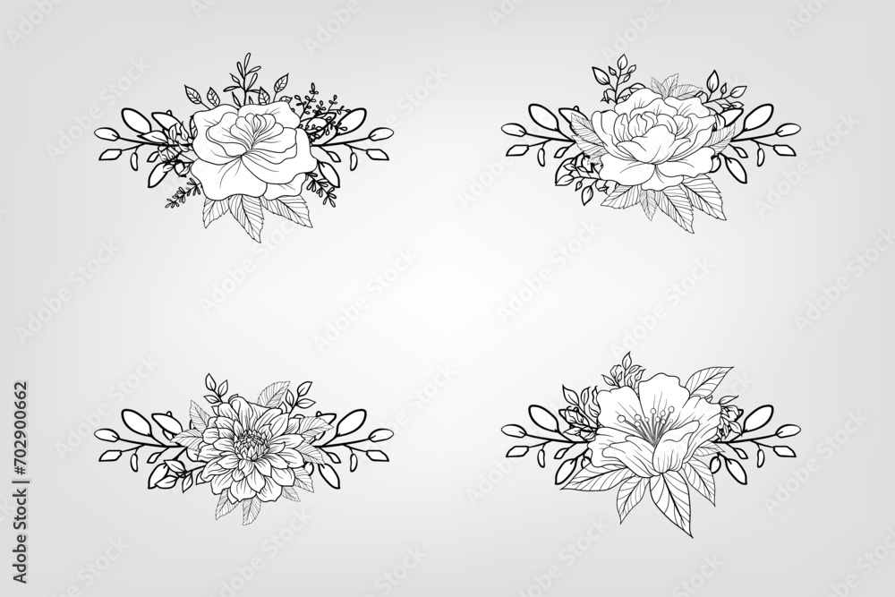 Floral Flower Foliage Arrangement Wreath Floral Flower Foliage Arrangement Wreath