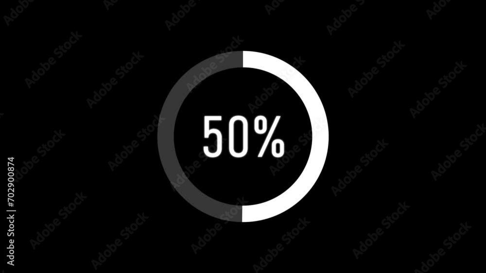 Circle loading animation. Process loading bar, gradient color rotating ring spinning with 0 to 100 %. Circle loading animation. Process loading bar, gradient color rotating ring spinning with 0 to 100 %.
