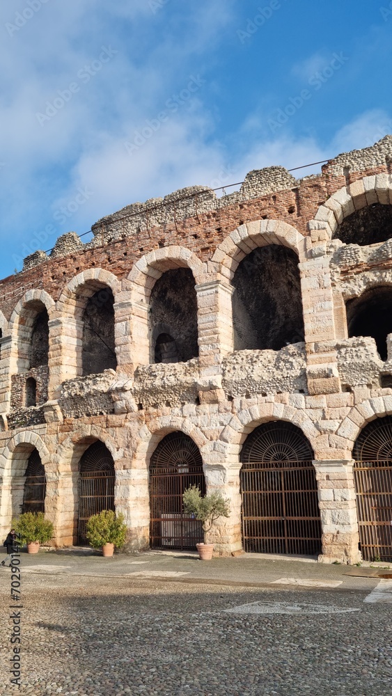 verona, italy, ruins ancient roman arena