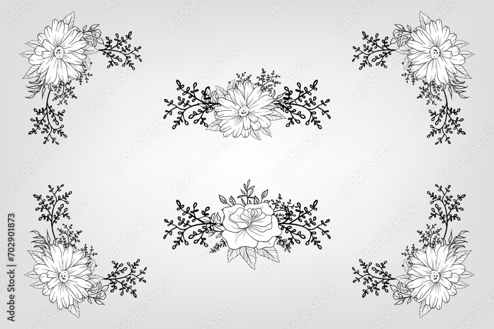 Floral Flower Foliage Arrangement Wreath Floral Flower Foliage Arrangement Wreath