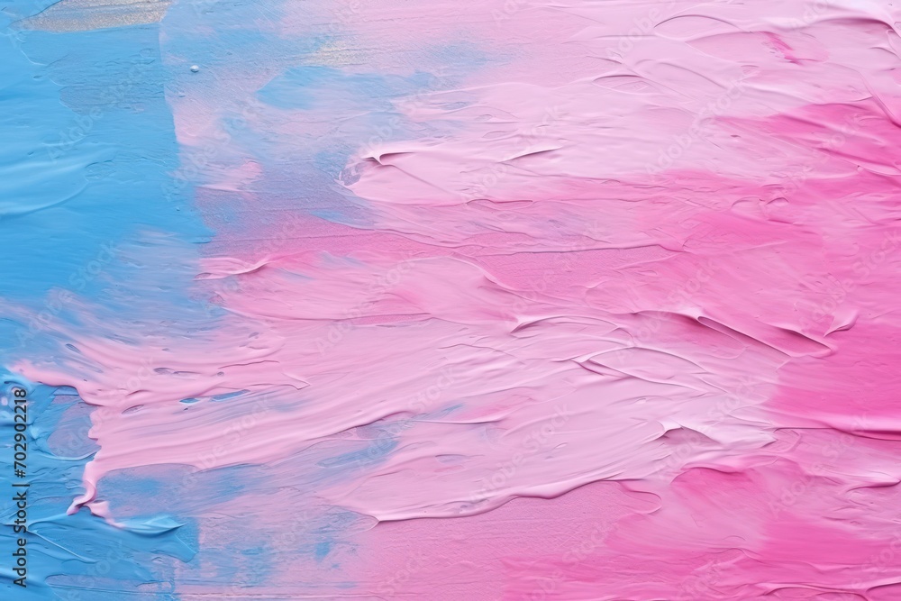 Abstract texture with pink oil paint on a blue background Abstract texture with pink oil paint on a blue background