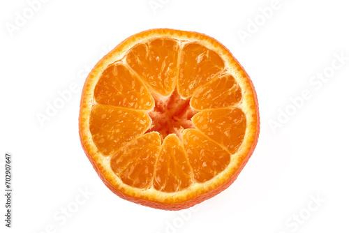 Ripe tangerines, isolated on a white background.