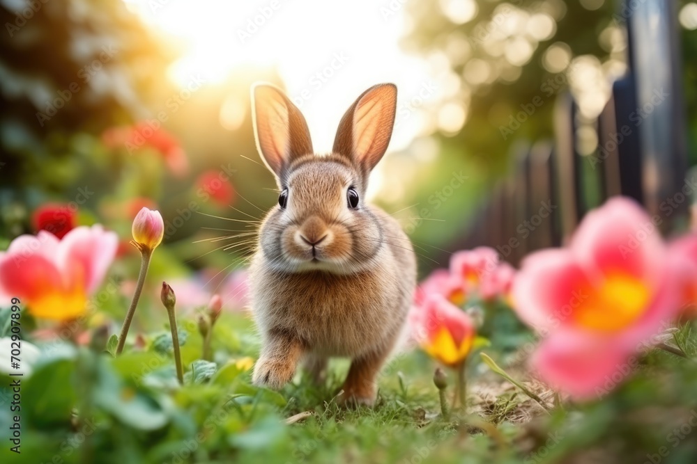 Cute Spring Easter Bunny background. Happy Easter watercolor wallpaper with cute Easter rabbit, eggs, spring flowers in pastel colors. For greeting card, banner, poster, cover, web, print. Cute Spring Easter Bunny background. Happy Easter watercolor wallpaper with cute Easter rabbit, eggs, spring flowers in pastel colors. For greeting card, banner, poster, cover, web, print.