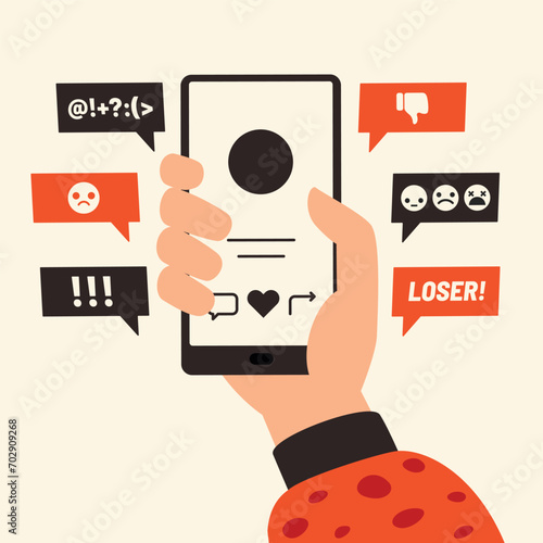 Cartoon Drawing Of Cyber Bullying