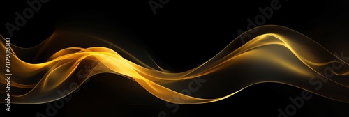 Background with golden and black waves, stripes, organic flowing forms, detailed crosshatching. Website Banner, Smooth textures