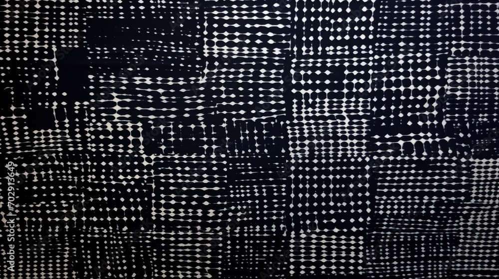 Japanese indigo and white textile pattern Japanese indigo and white textile pattern
