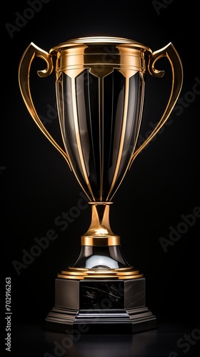 Wallpaper Mural A Shining Gold Trophy on a Sleek Black Background Torontodigital.ca