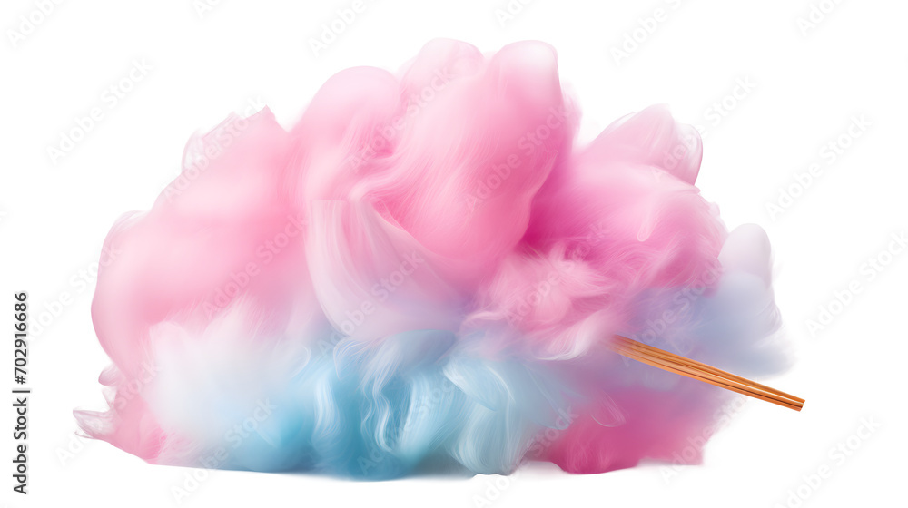 Cotton candy PNG, Sweet treat image, Fluffy confection graphic, Sugary delight illustration, Transparent background cotton candy, Carnival snack icon, Colorful spun sugar, Sweets and desserts file - obrazy, fototapety, plakaty 