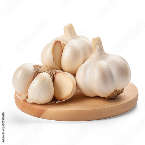 Garlic Isolated on white background.
