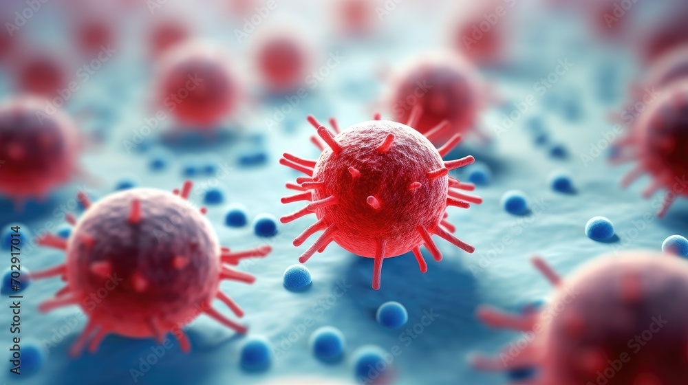 Closeup virus cells. Disease germ or pathogen organism. A scientific breakthrough. A discovery in microbiology. Background for medicine and science. Design for banner, cover, brochure or presentation. Closeup virus cells. Disease germ or pathogen organism. A scientific breakthrough. A discovery in microbiology. Background for medicine and science. Design for banner, cover, brochure or presentation.