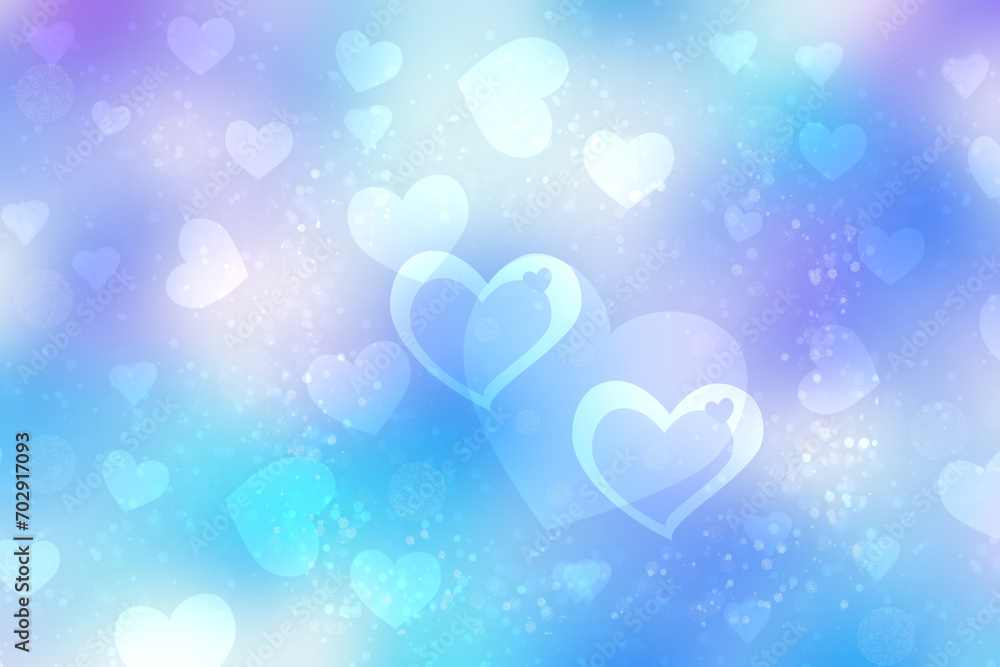 Valentines or mothers day card template. Abstract delicate romantic illustrated pink gradient blue background texture with pink and white bokeh hearts. Beautiful backdrop. Valentines or mothers day card template. Abstract delicate romantic illustrated pink gradient blue background texture with pink and white bokeh hearts. Beautiful backdrop.
