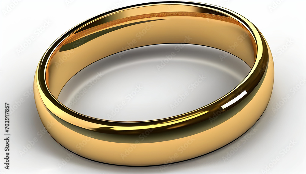 White background with an isolated gold ring White background with an isolated gold ring