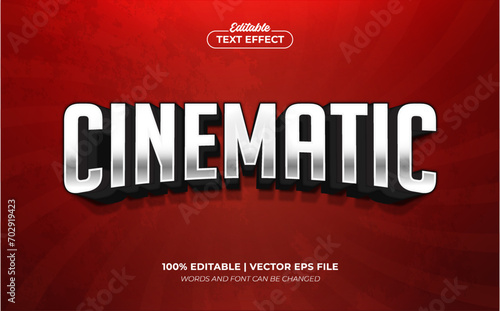 Cinematic Red Movies Text Effect, Editable Text Effect