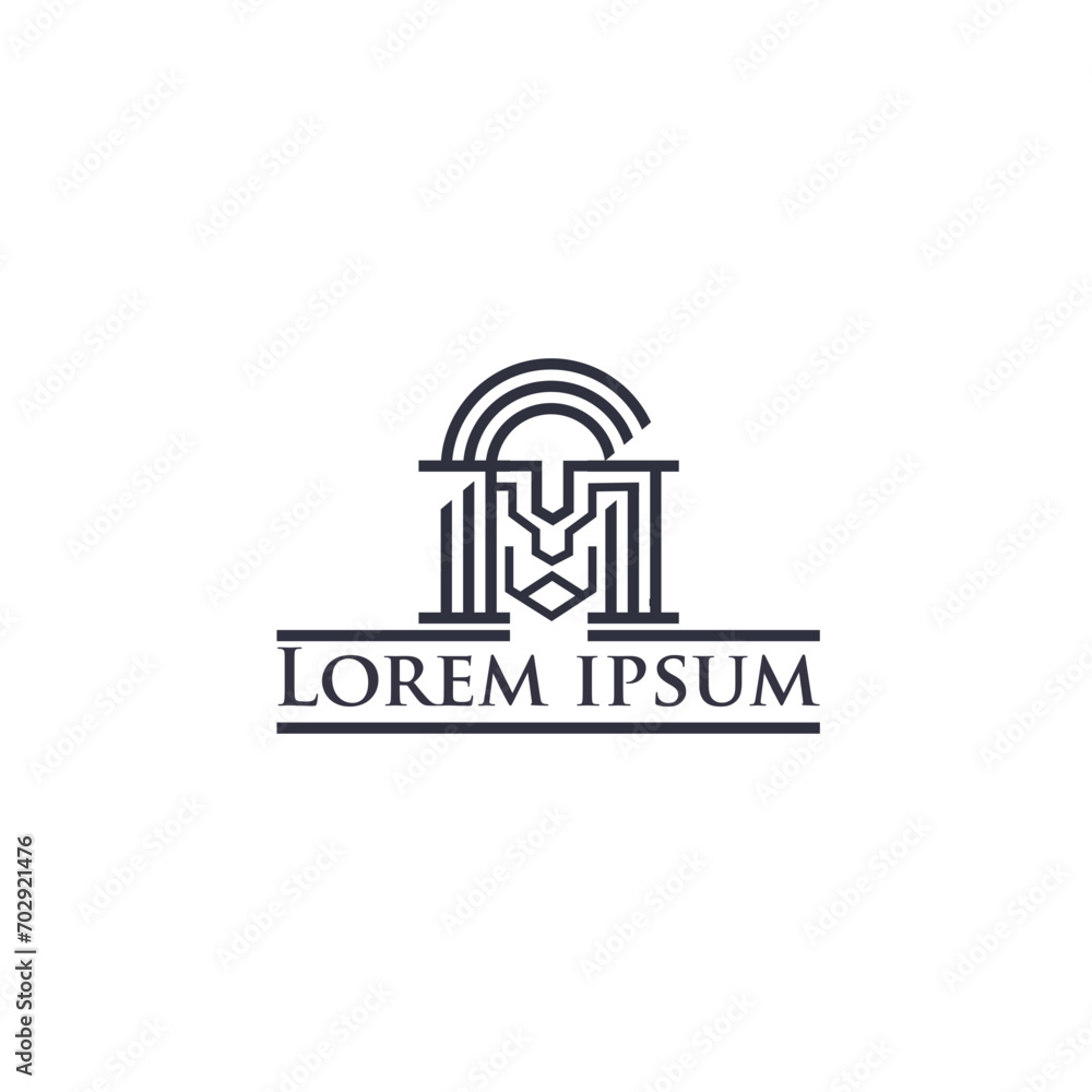 modern line art lion logo design