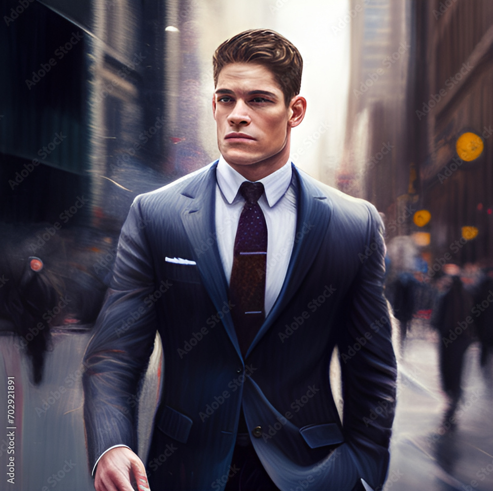 Fototapeta premium businessman in a city