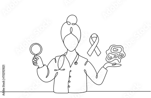 Doctor. Oncologist. Treatment. One line