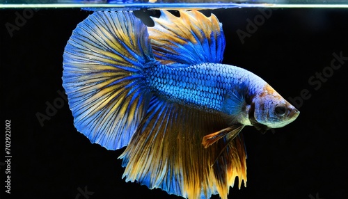 Siamese fighting fish in aquarium photo