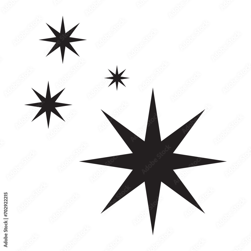 Shine sparkle star icon.