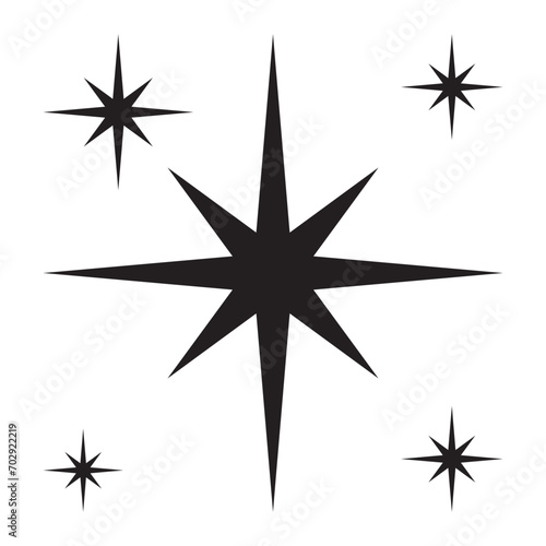 Shine sparkle star icon.