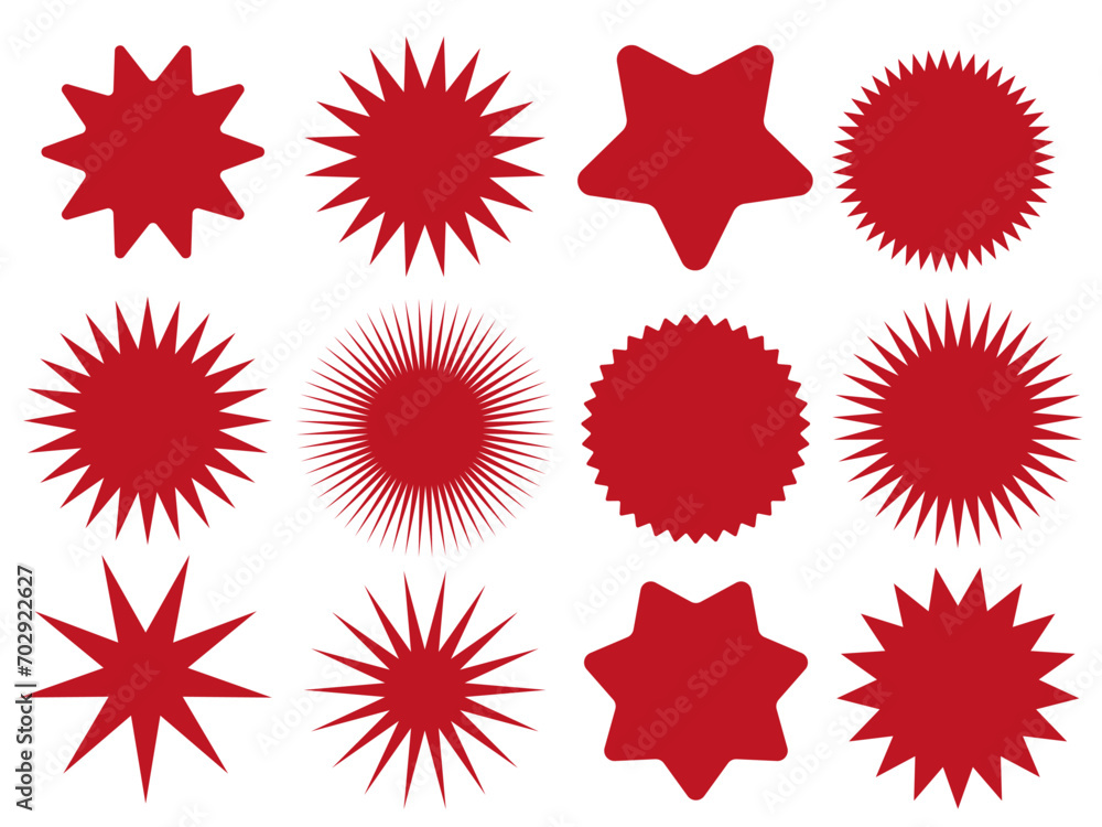 Fototapeta premium set of red stars