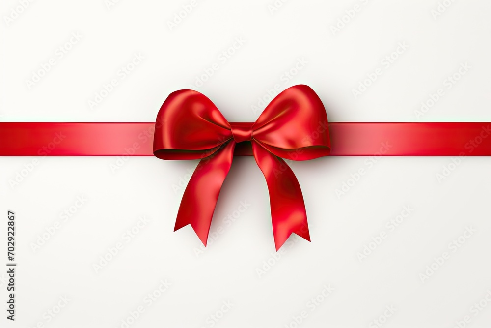 Red ribbon and red bow Red ribbon and red bow