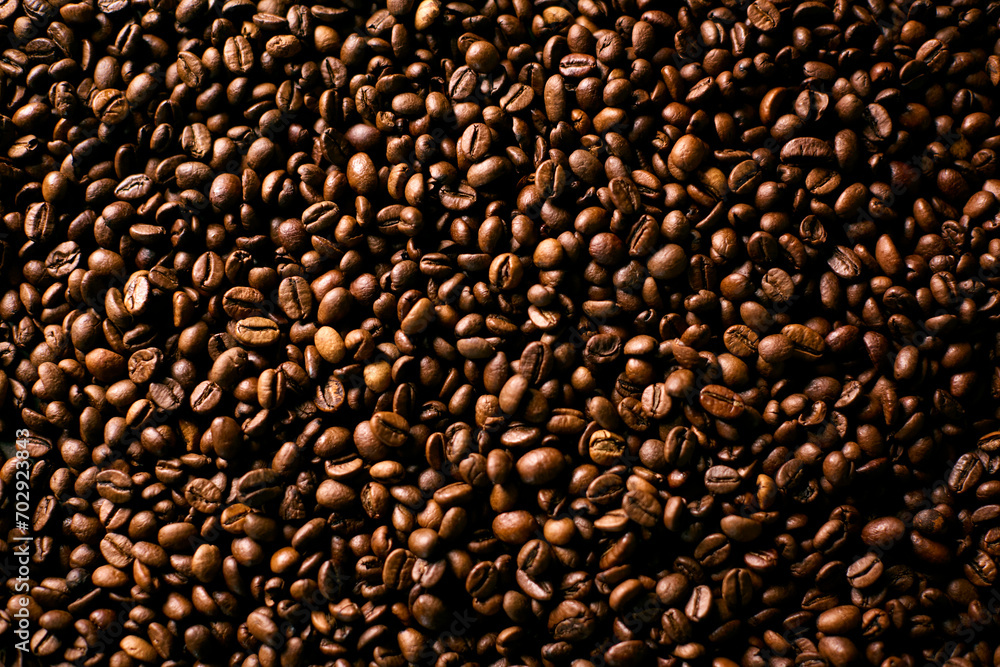 Full Frame Close Up Studio Shot Of Roasted Coffee Beans Full Frame Close Up Studio Shot Of Roasted Coffee Beans