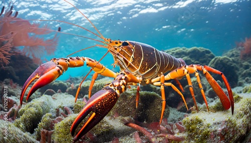 American lobster in natural environment